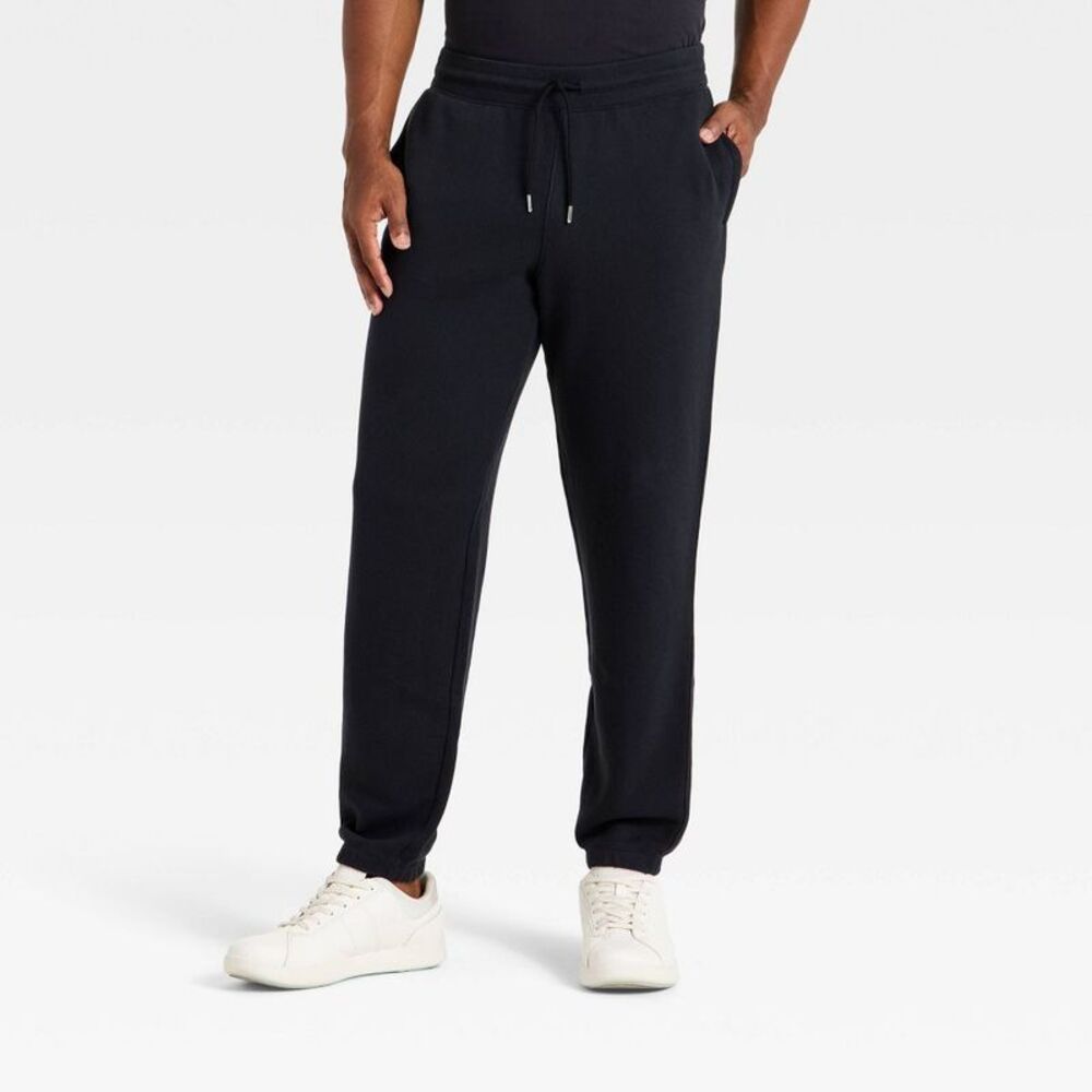 Open Box - All In Motion - Men's French Terry Joggers - All In Mot Black
